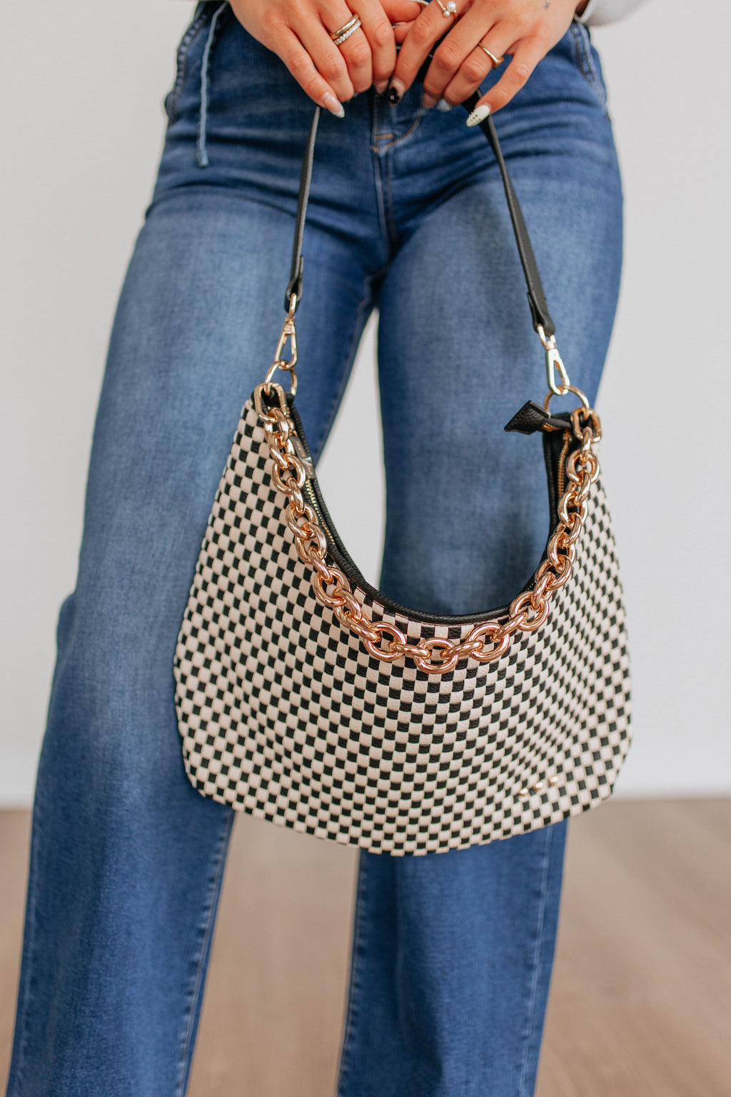 Christy Checkered Shoulder Bag