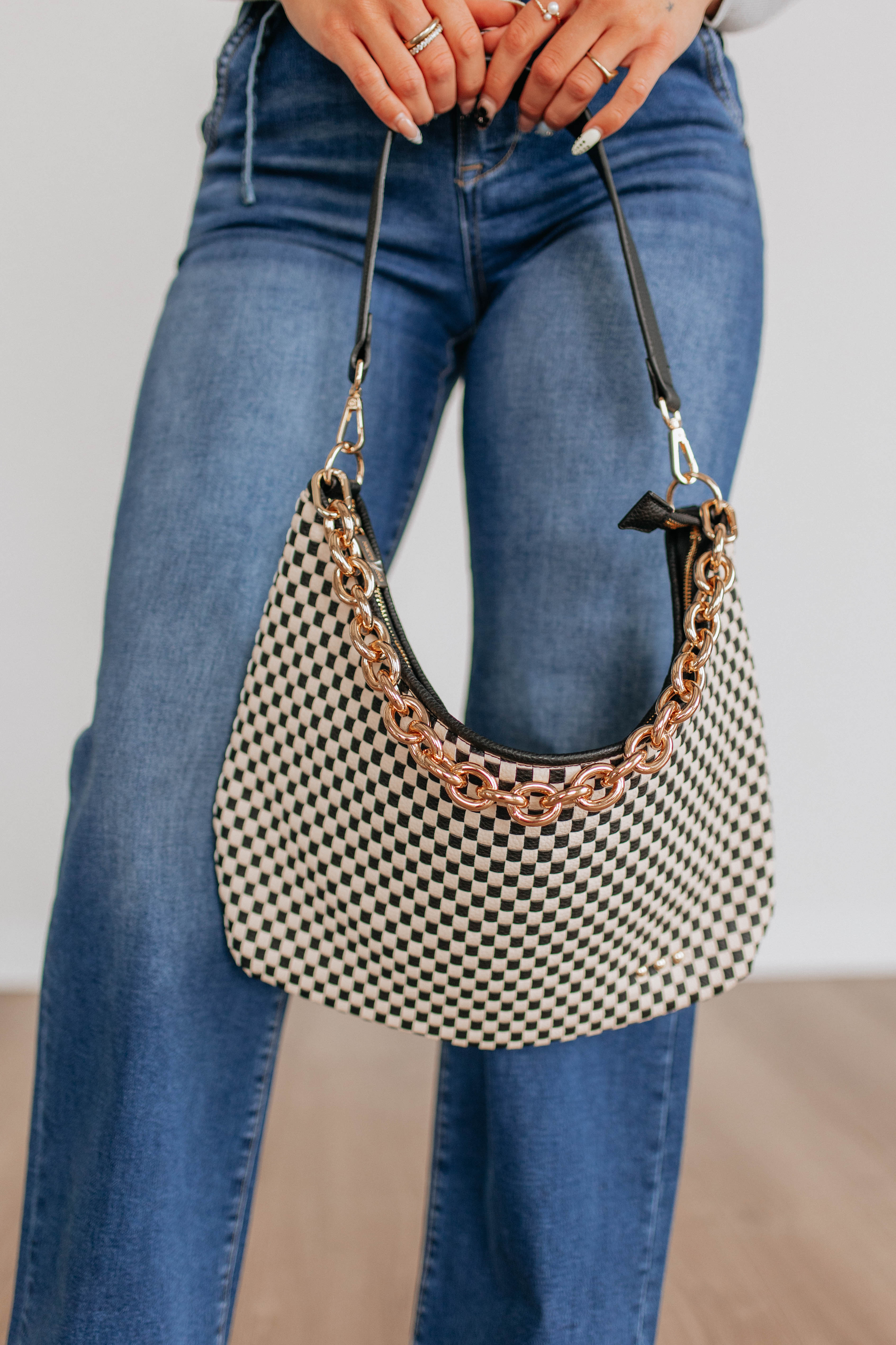 Christy Checkered Shoulder Bag