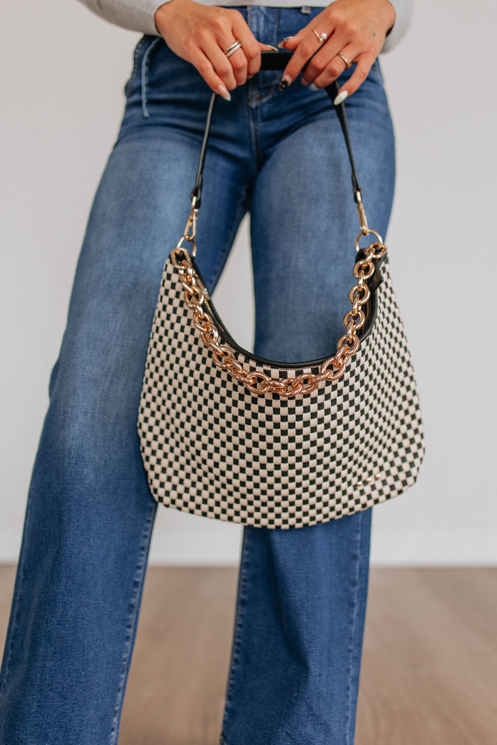 Christy Checkered Shoulder Bag