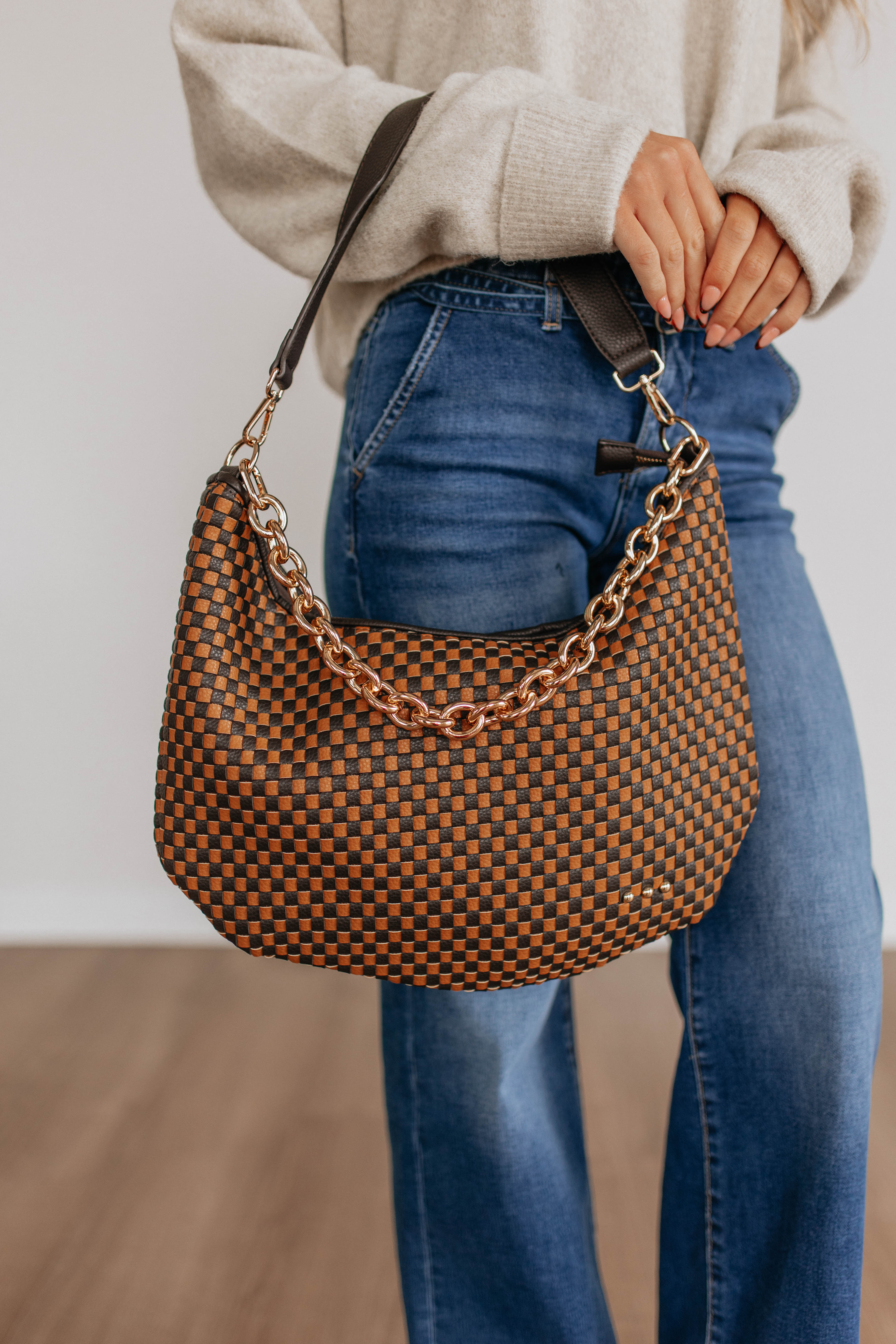 Christy Checkered Shoulder Bag