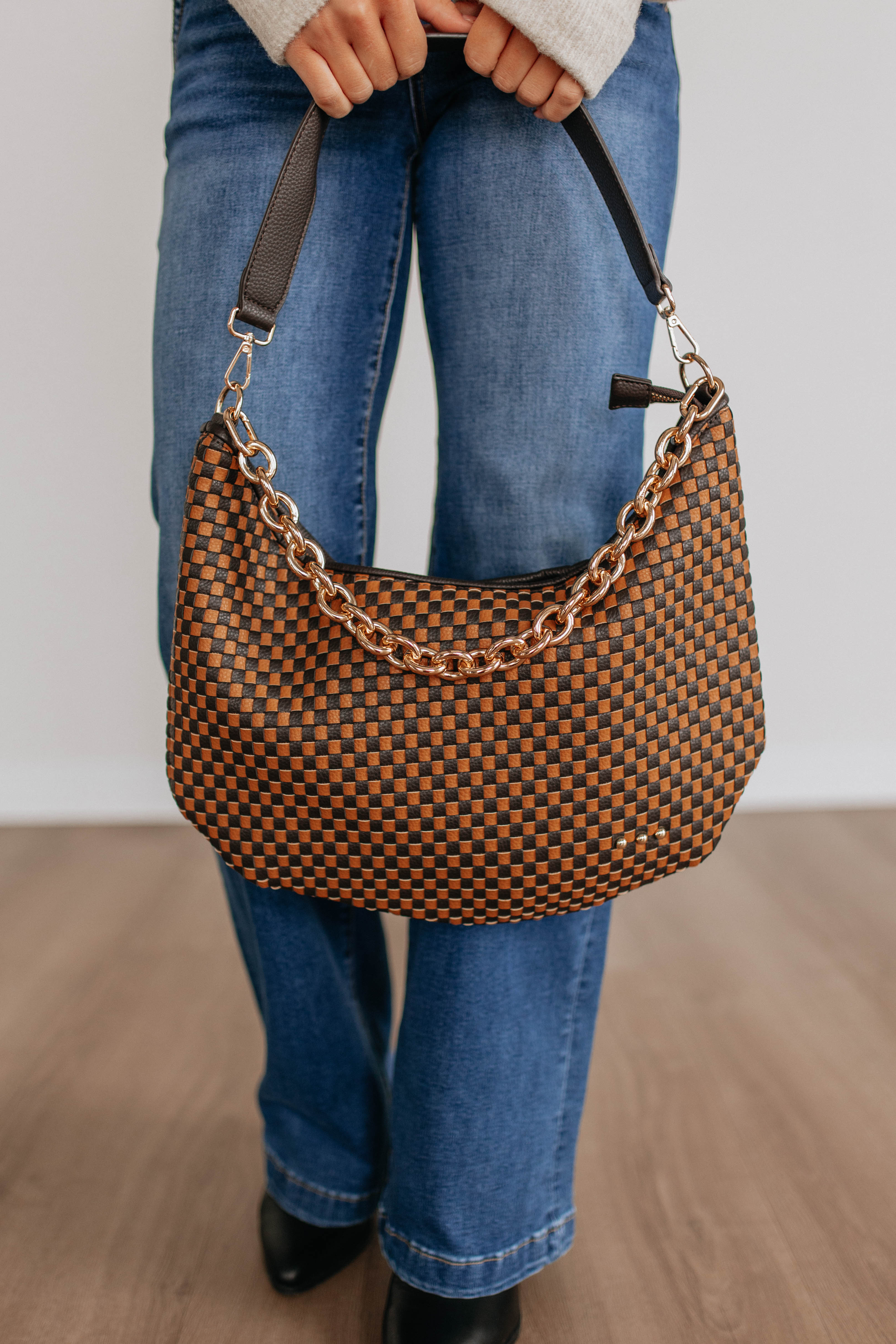 Christy Checkered Shoulder Bag