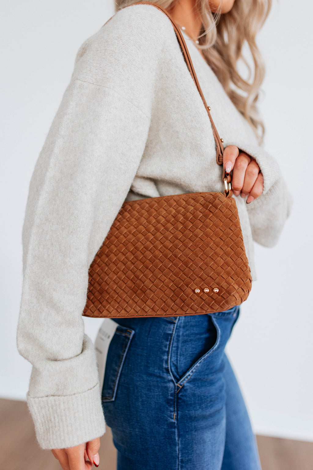 Fallon Suede Shoulder Bag