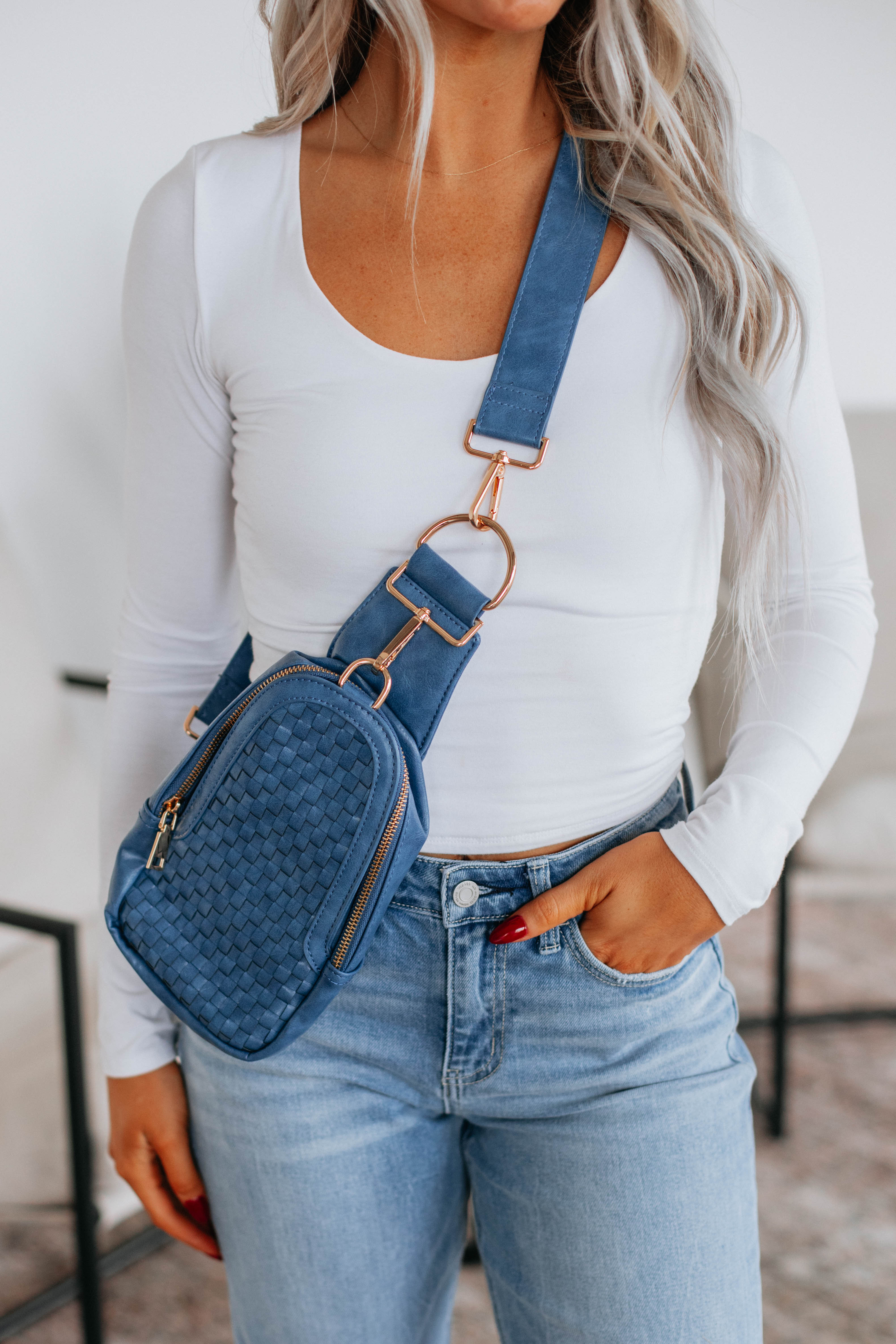 Mattie Crossbody Bag - Steel Blue